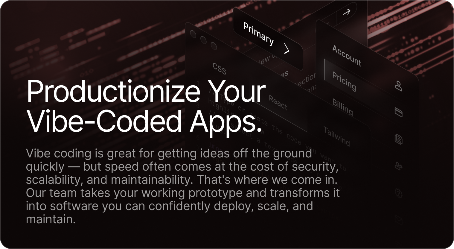 Productionize Vibe-Coded Apps